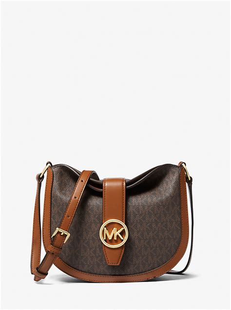 Michael Kors Brown Gabby Small Signature Logo Hobo 